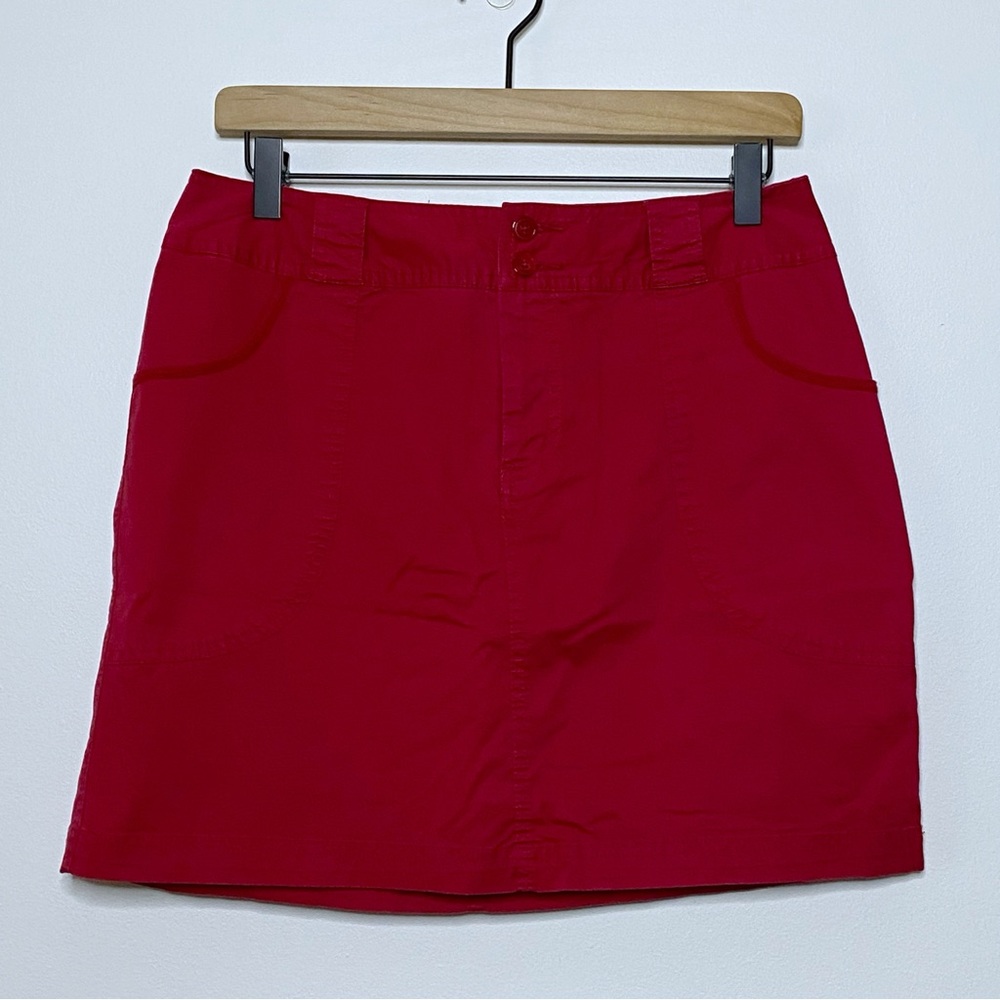 St. John’s Bay Red Twill Skort with Pockets 8 Petite